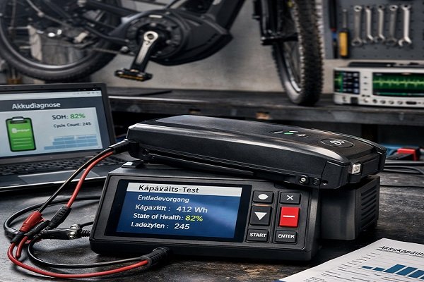 Kapazitätstest E-Bike Akku Diagnose Prüfung Test Messung Kapazität Bosch Impulse Panasonic Yamaha Shimano TranzX , uvm. ,Reparatur 